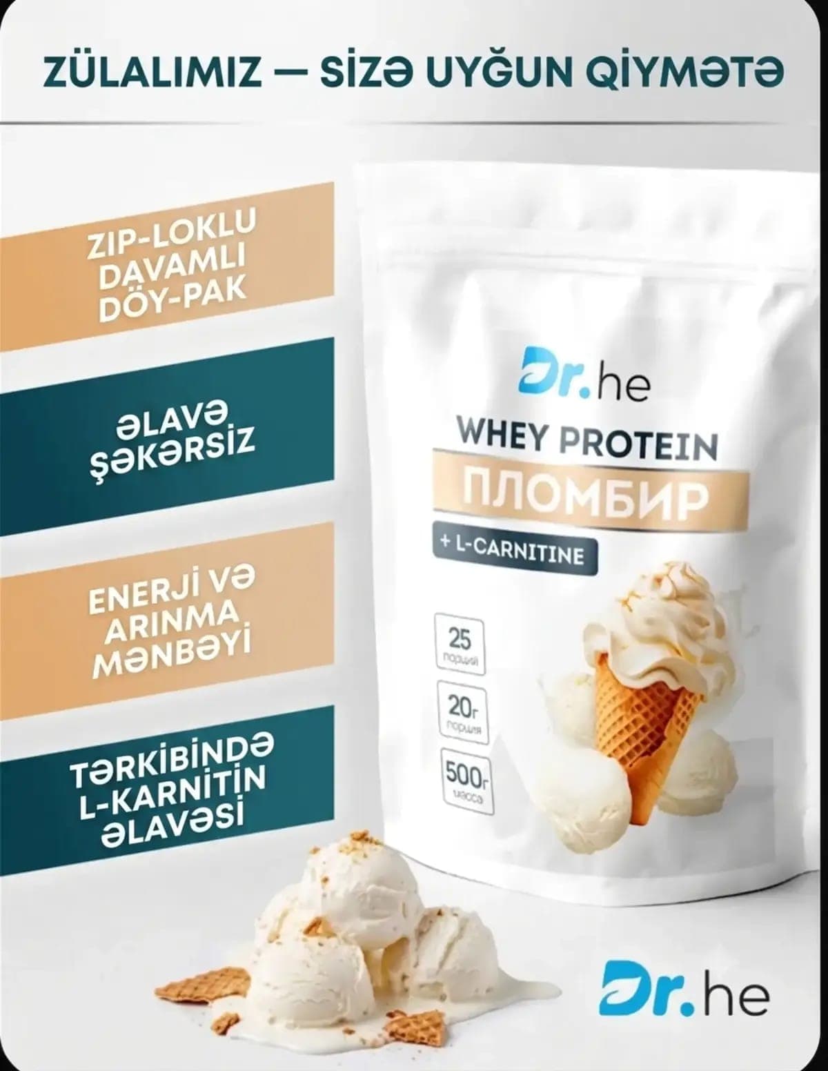 Dr.He Whey Protein Plombir