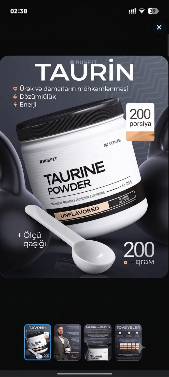 RUSFIT Taurine Powder