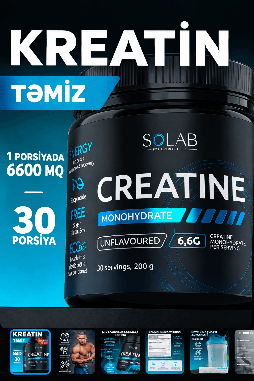 SOLAB Creatine Monohydrate