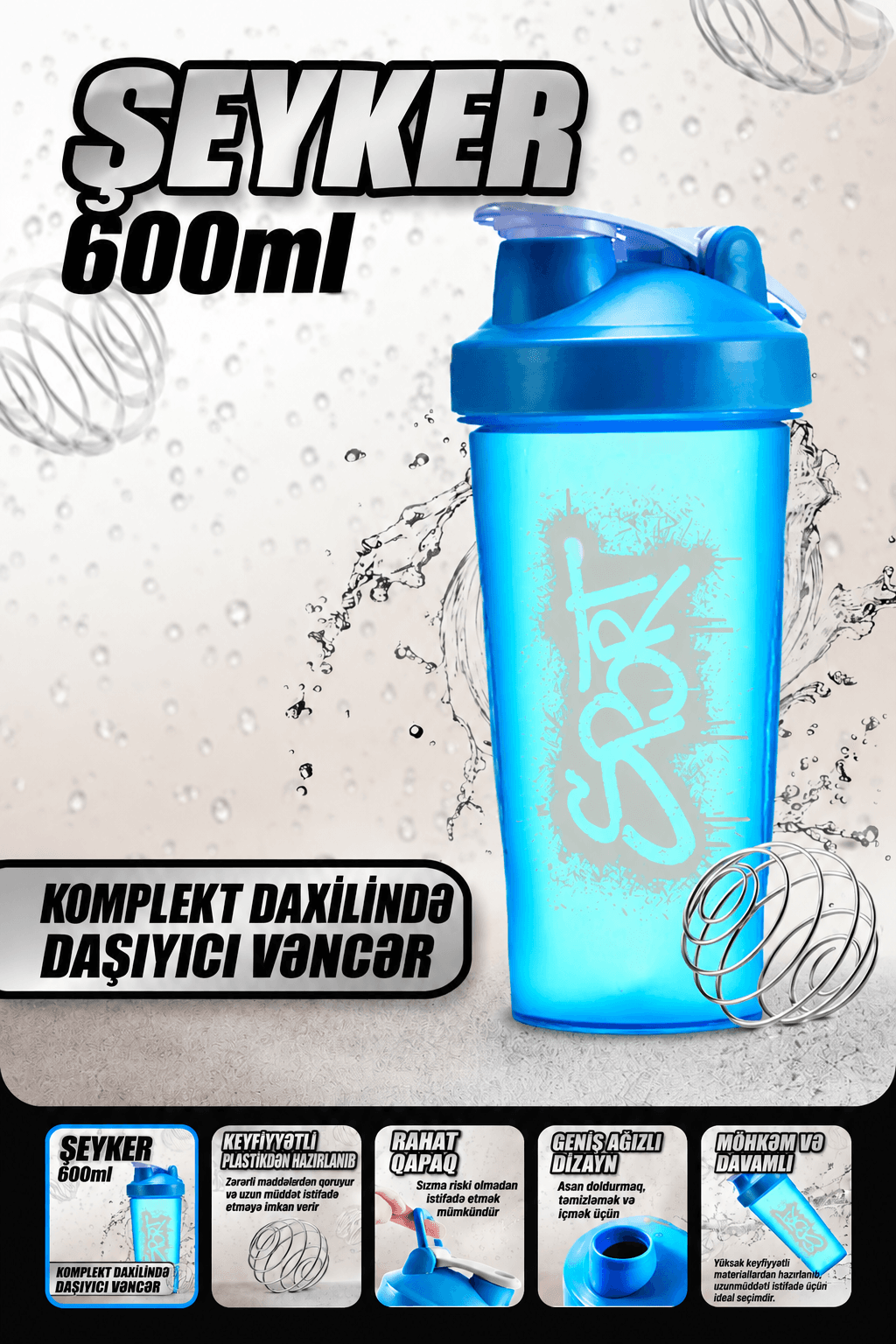 Sport Shaker Shaker 600 ml